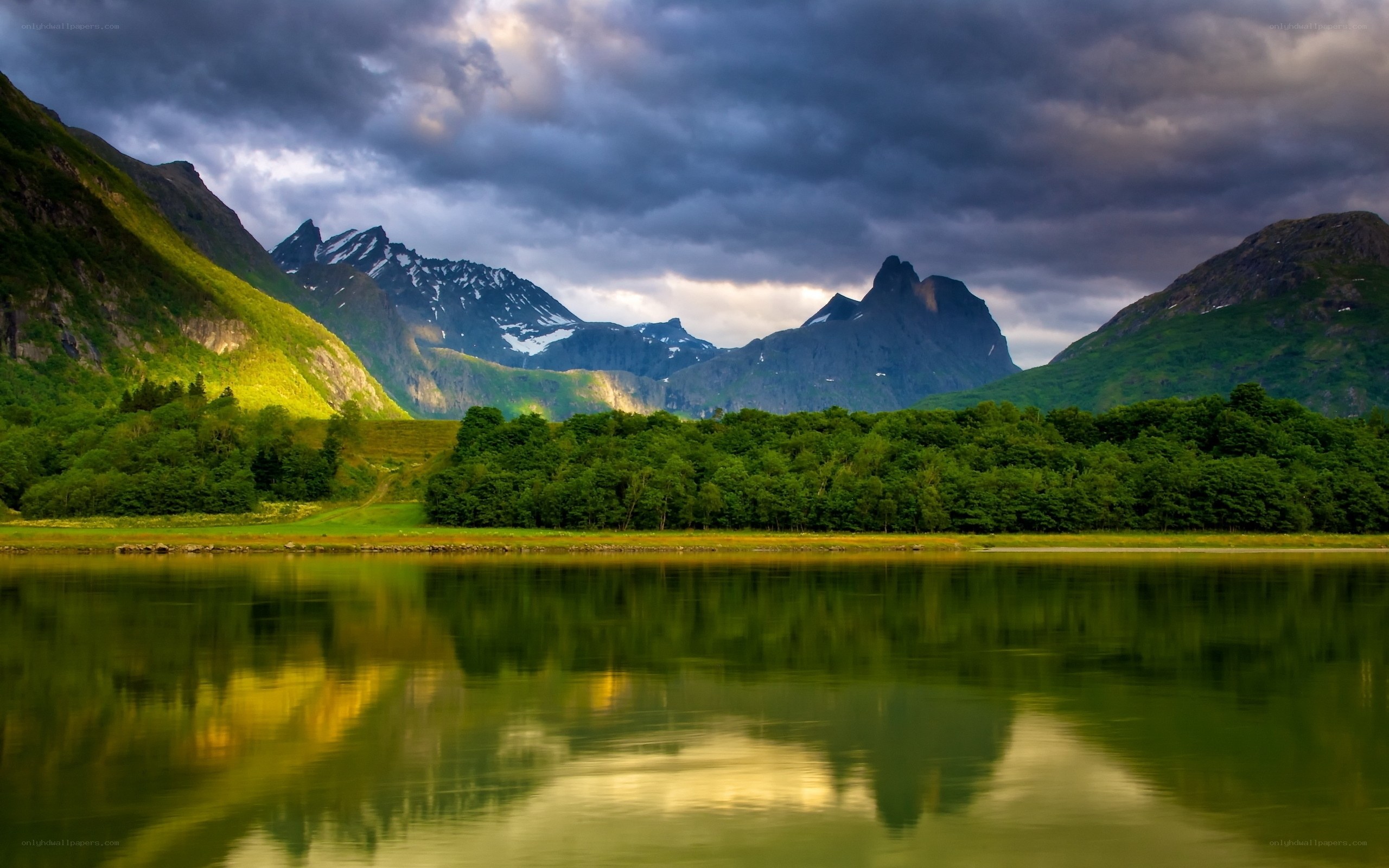 Mountain lake landscape