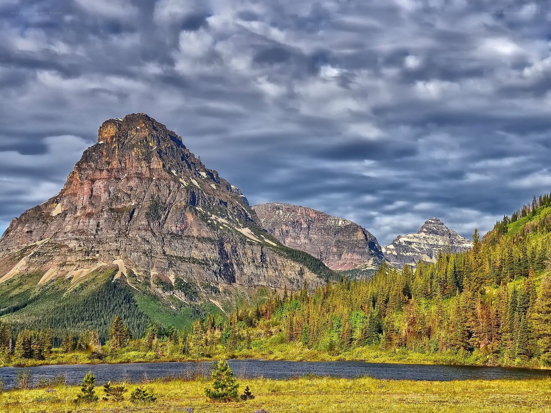 Mountain lake landscape