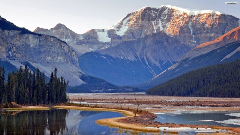 Mountain lake landscape