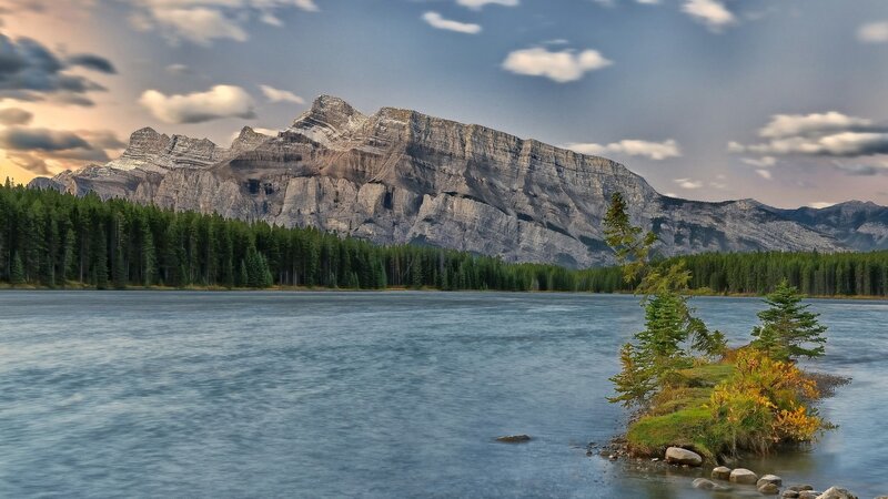 Mountain lake landscape
