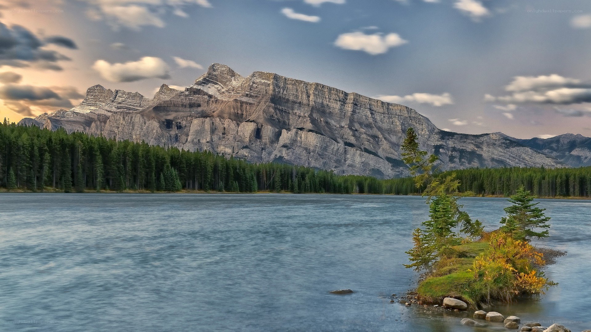 Mountain lake landscape