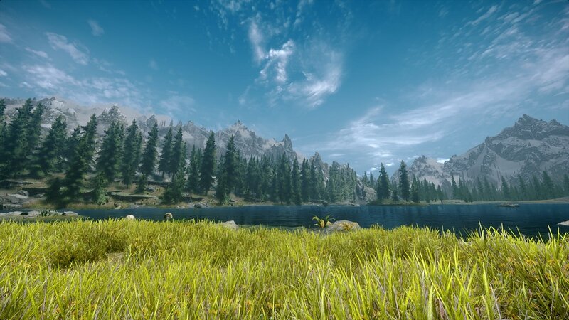 Mountain lake landscape