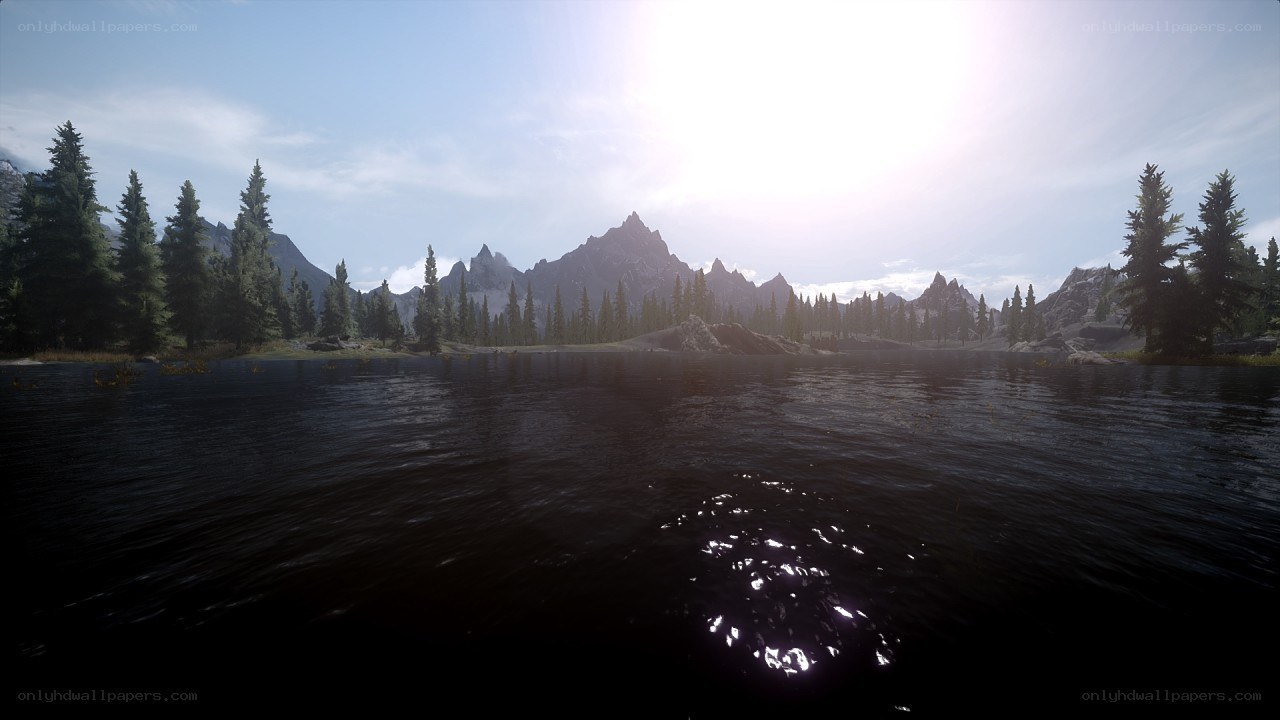 mountain lake landscape