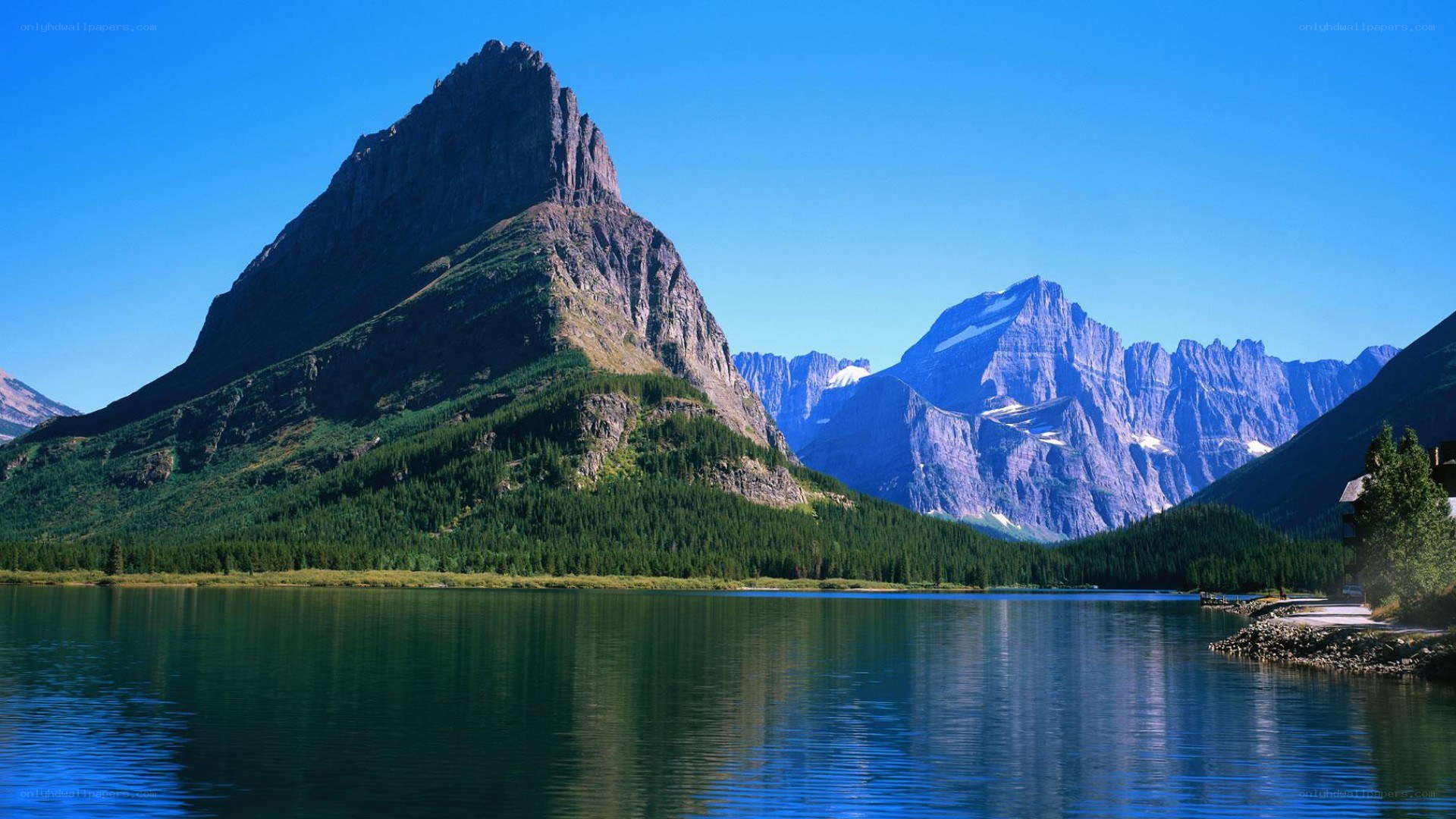 Mountain lake landscape