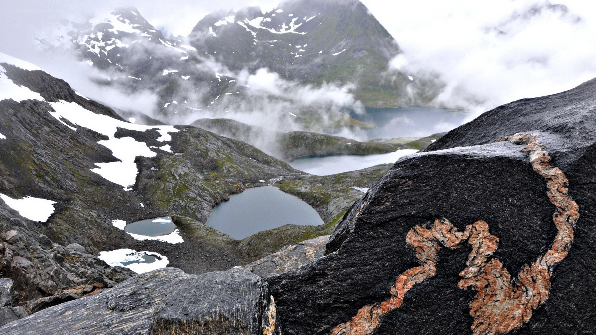 Mountain lake landscape