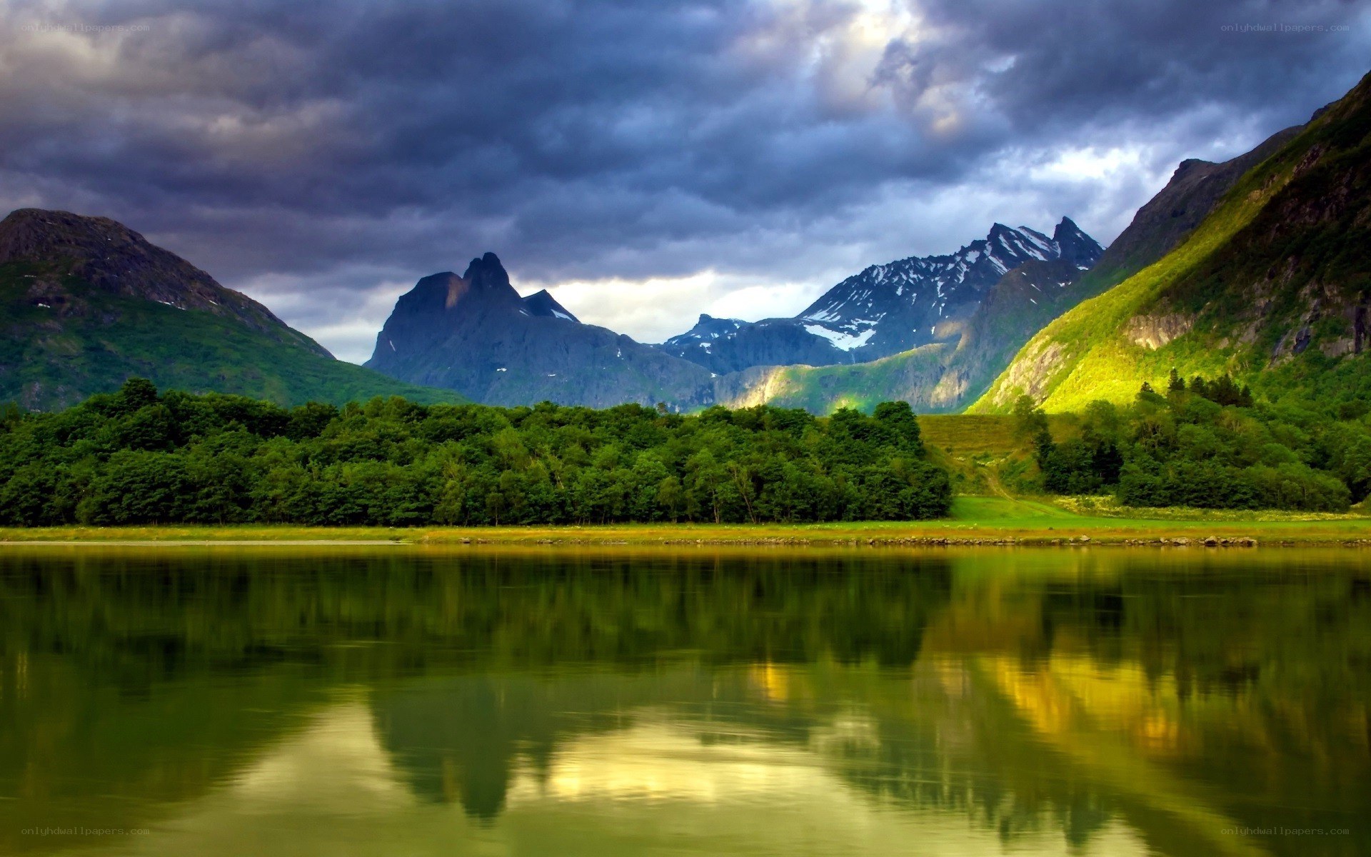 Mountain lake landscape