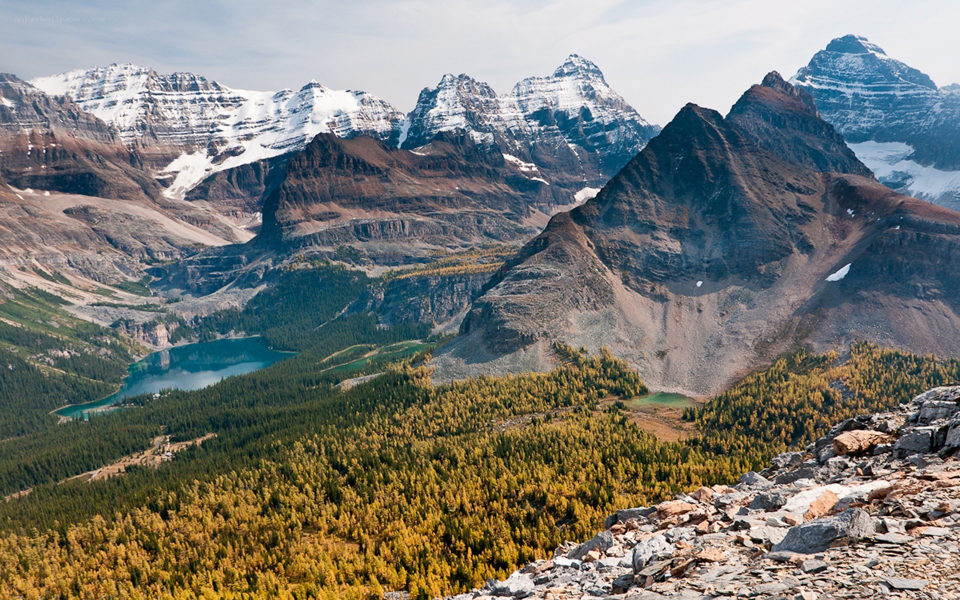Mountain lake landscape