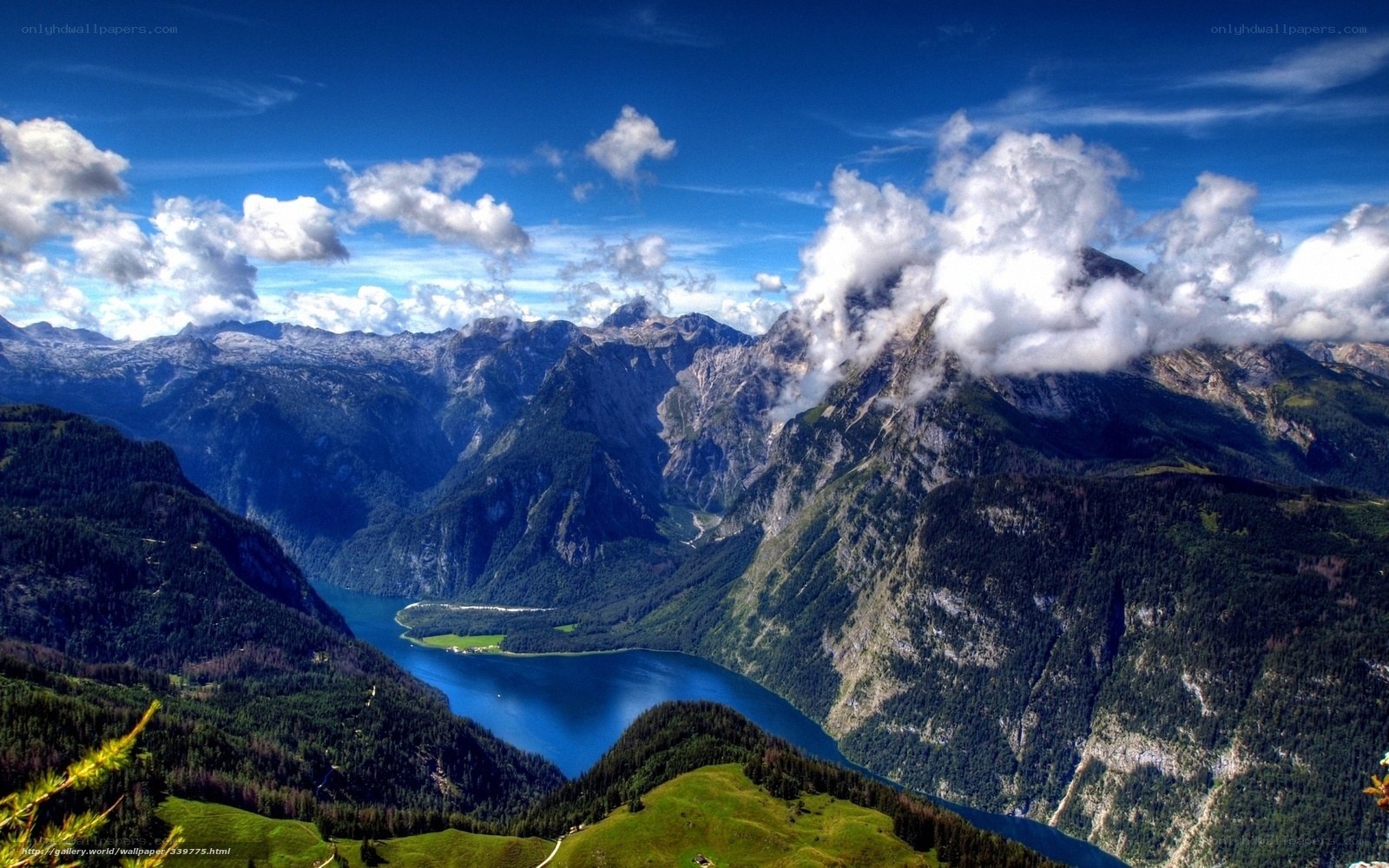 Mountain lake landscape