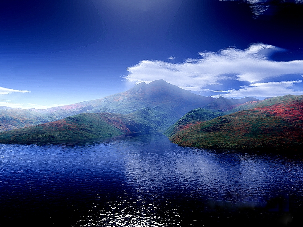 Mountain lake landscape