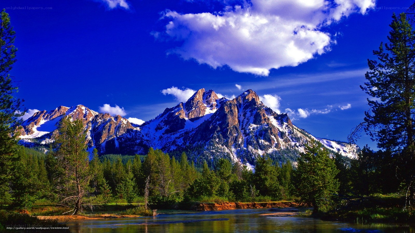 Mountain lake landscape