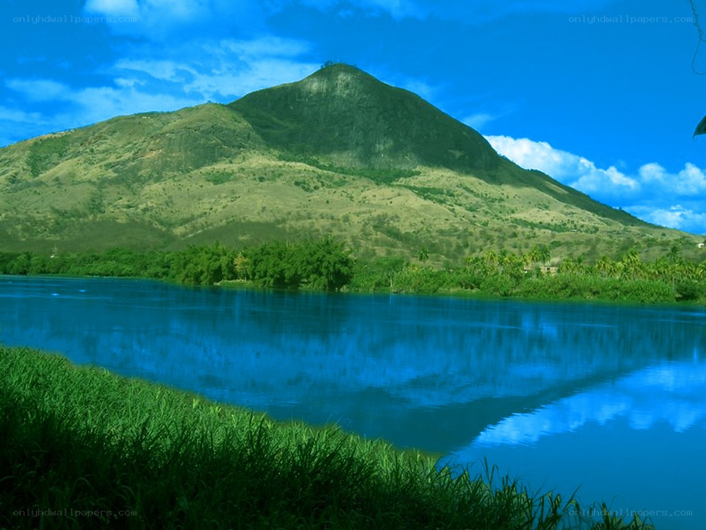 Mountain lake landscape