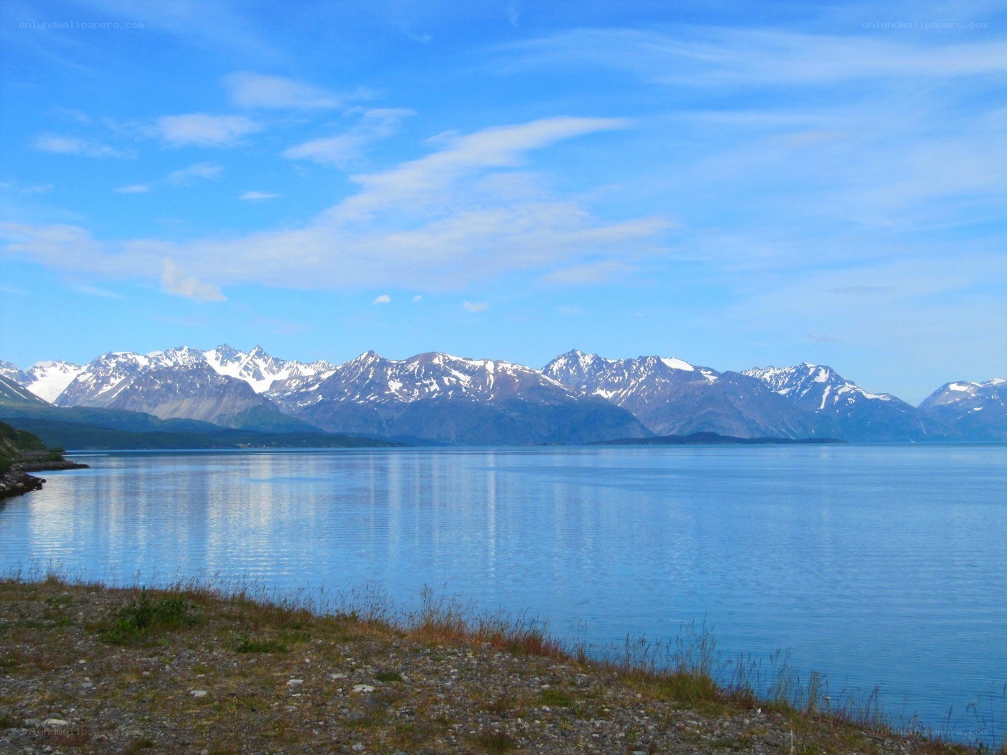 Mountain lake landscape