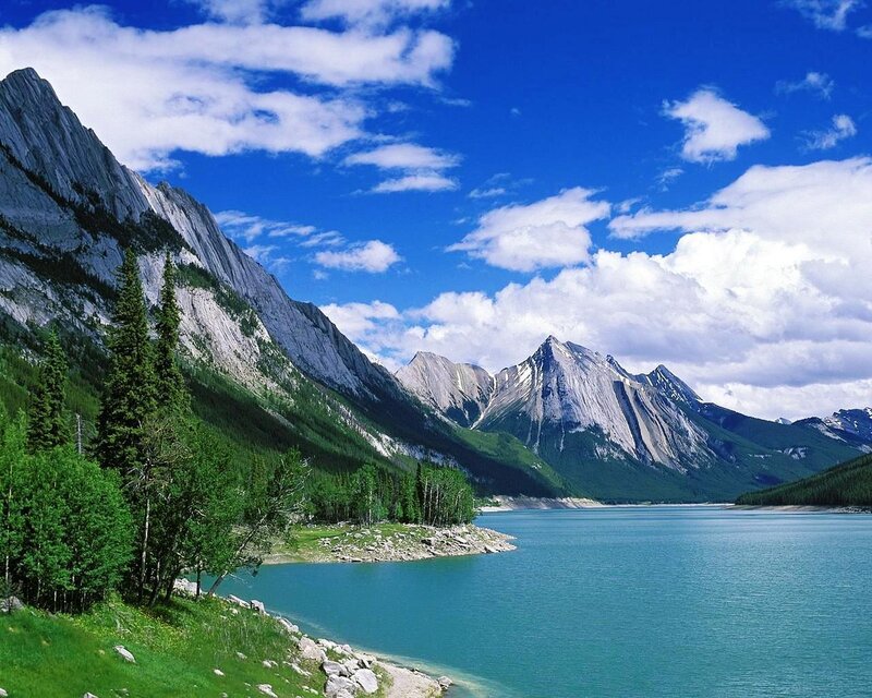 Mountain lake landscape