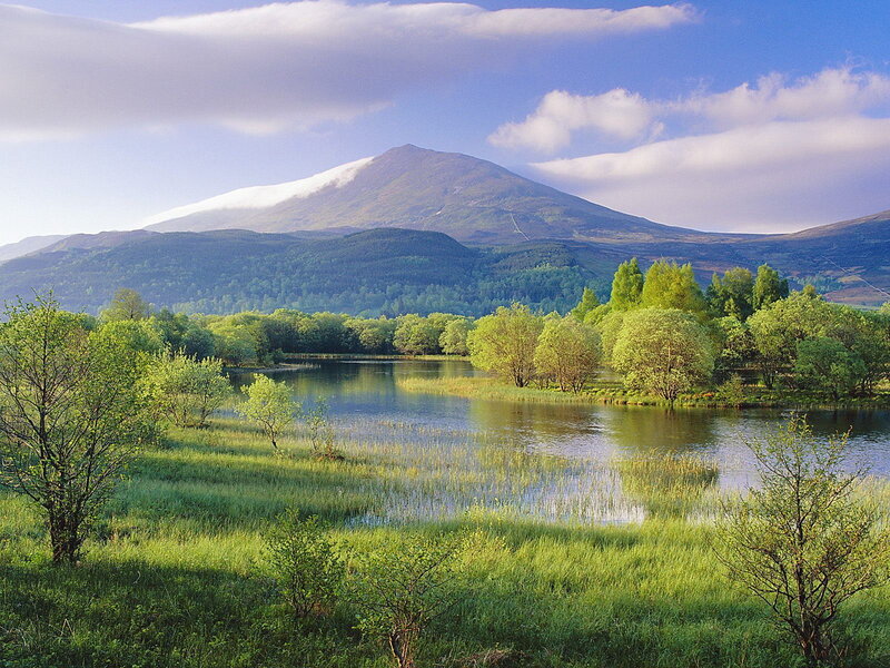 Mountain lake landscape