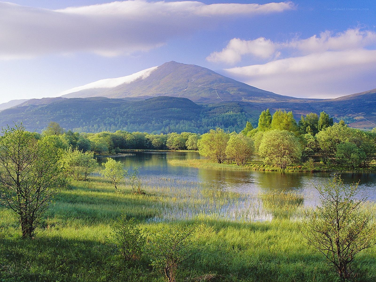 Mountain lake landscape