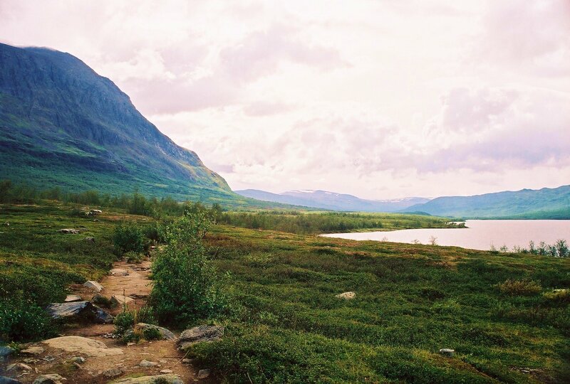 Mountain lake landscape