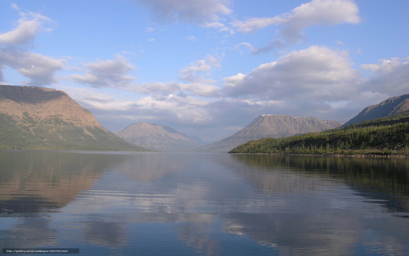 Mountain lake landscape