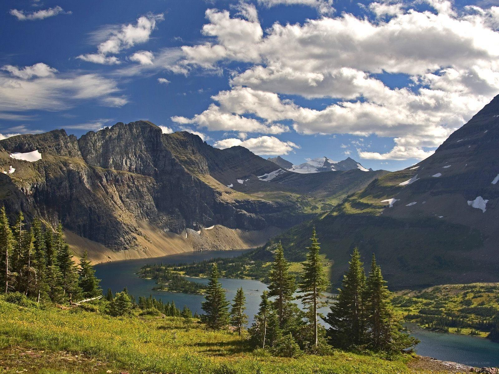 Mountain lake landscape