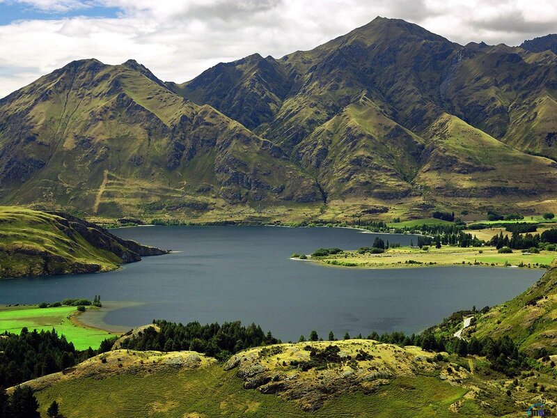 Mountain lake landscape