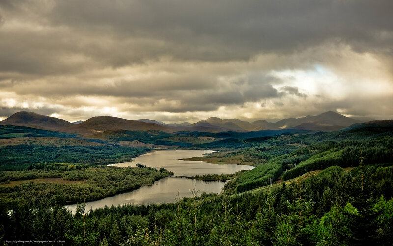 Mountain lake landscape