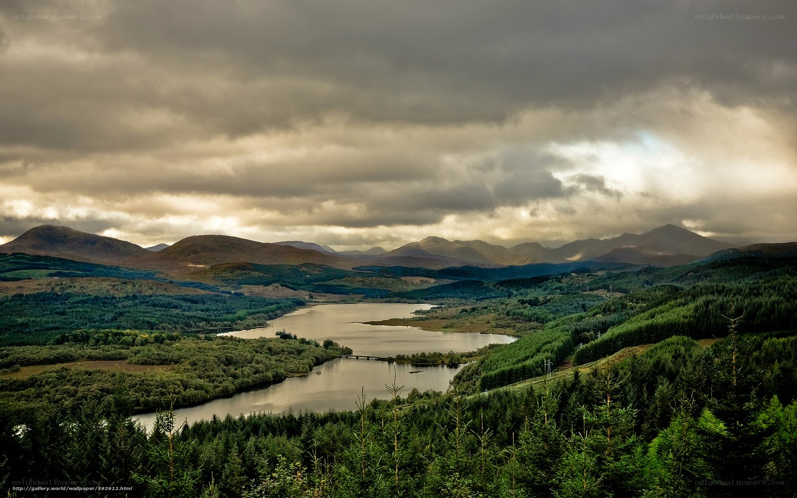 Mountain lake landscape
