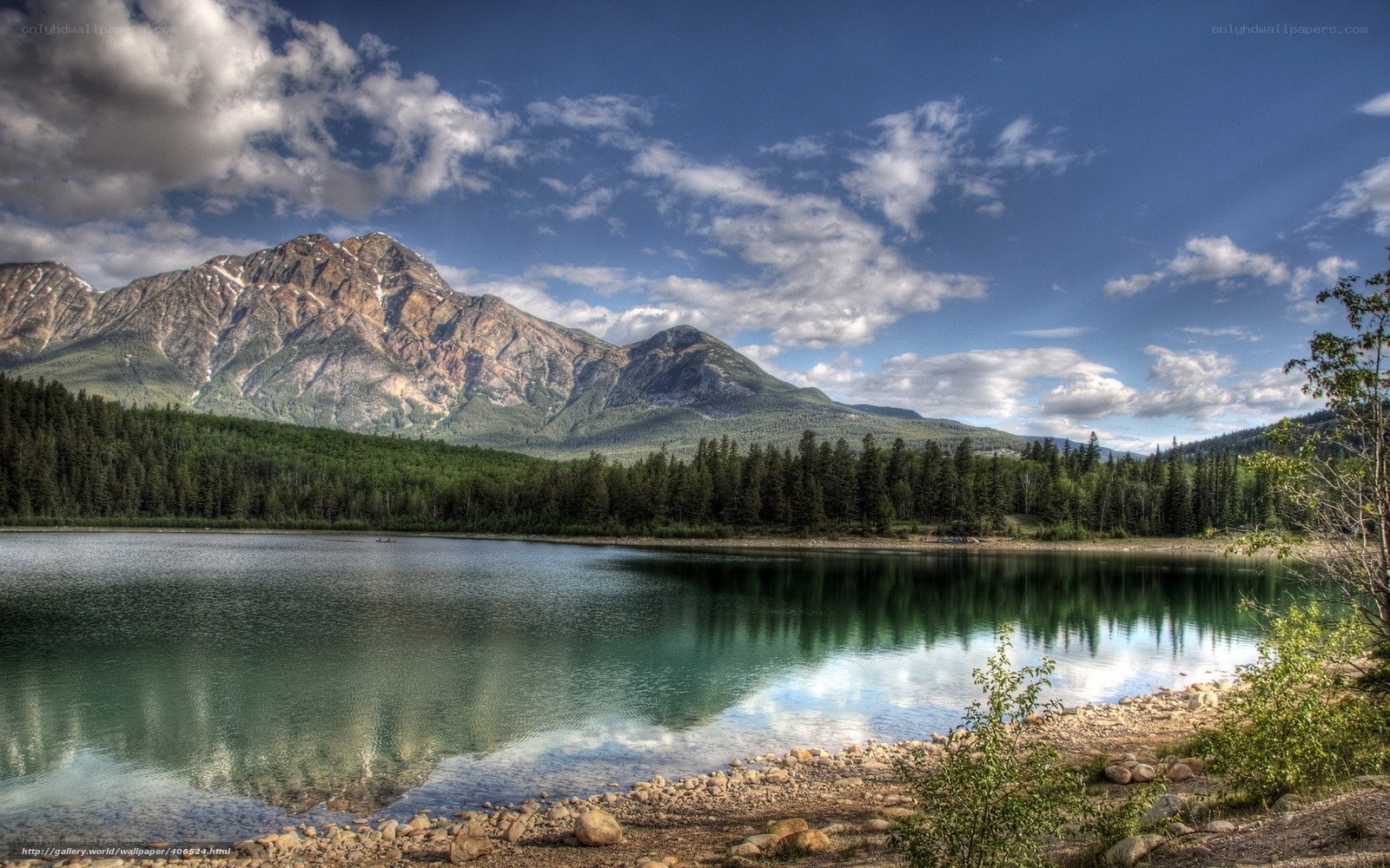 Mountain lake landscape