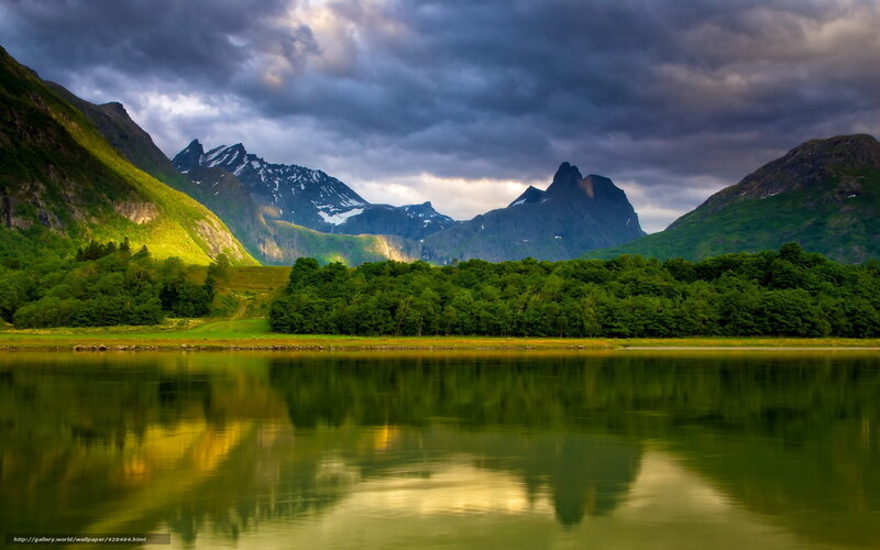Mountain lake landscape
