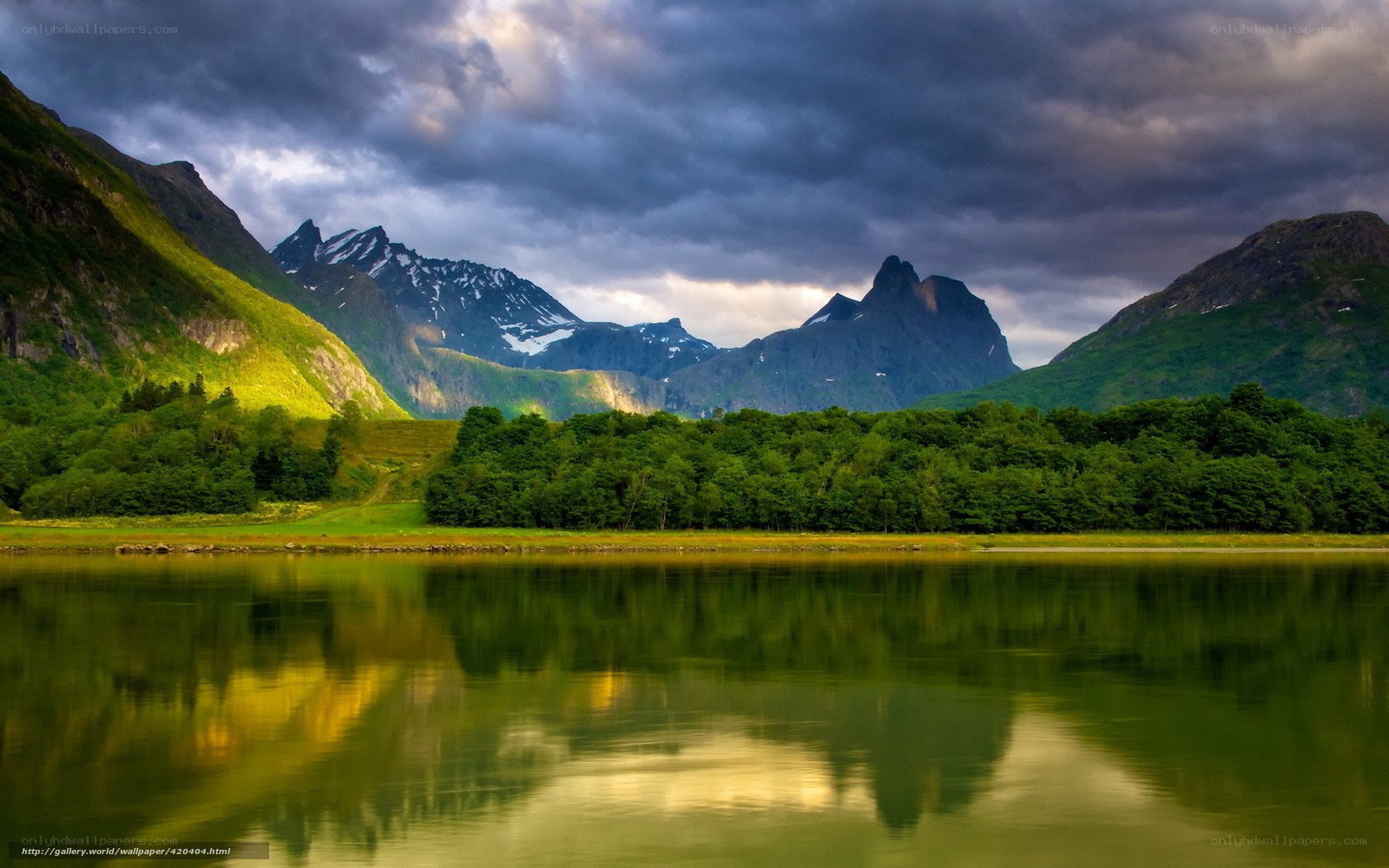 Mountain lake landscape