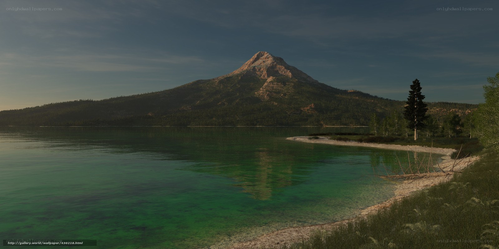 Mountain lake landscape