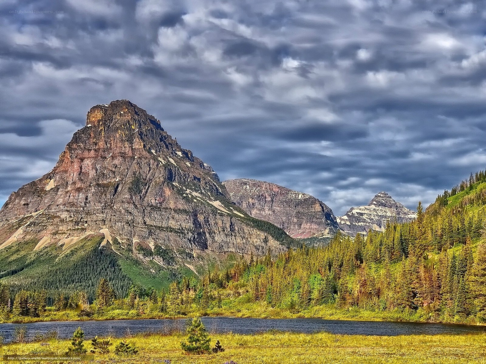 Mountain lake landscape