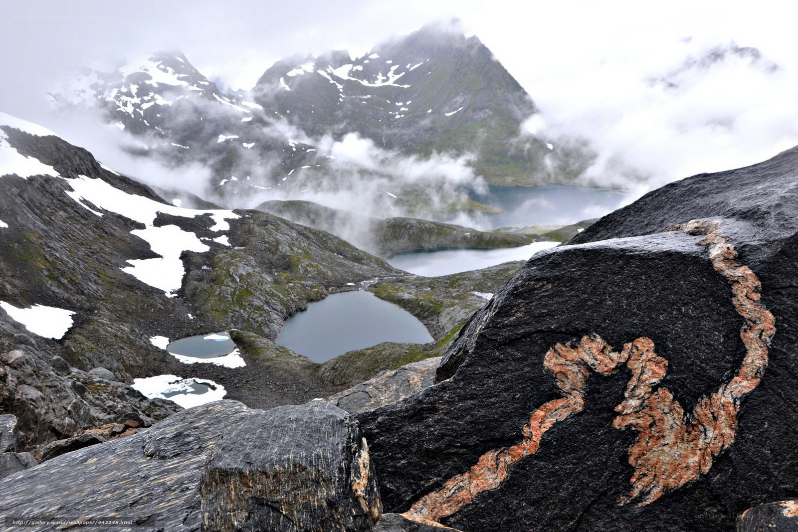 Mountain lake landscape