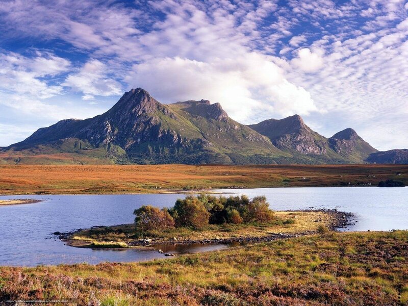 Mountain lake landscape