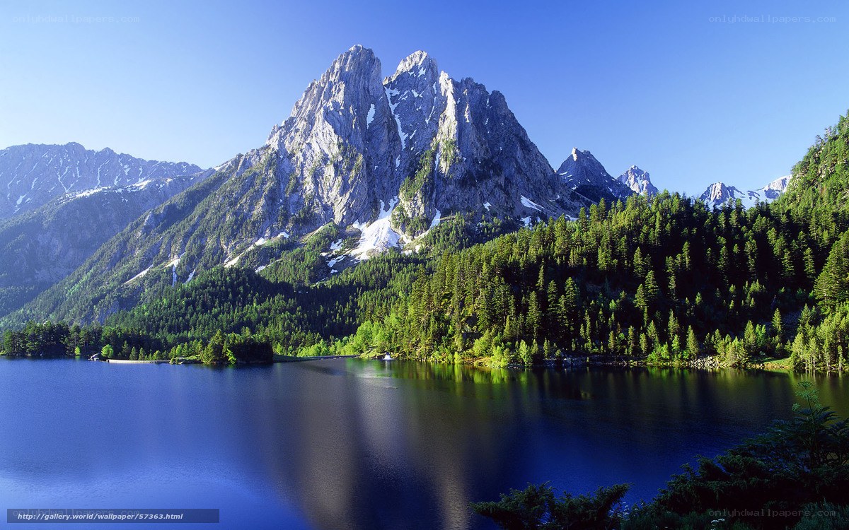 Mountain lake landscape