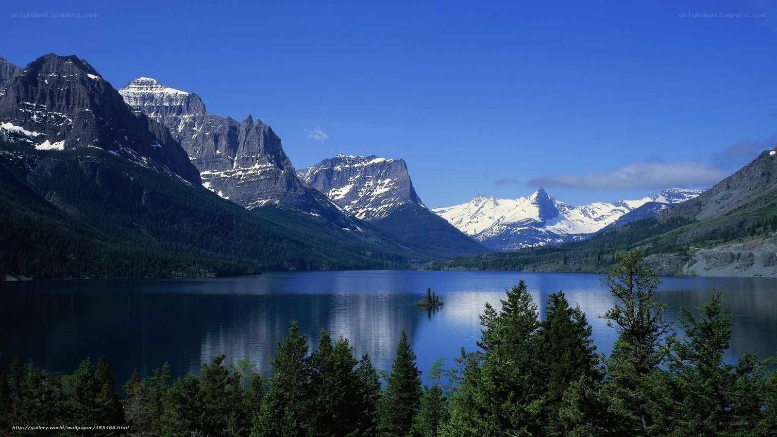 Mountain lake landscape
