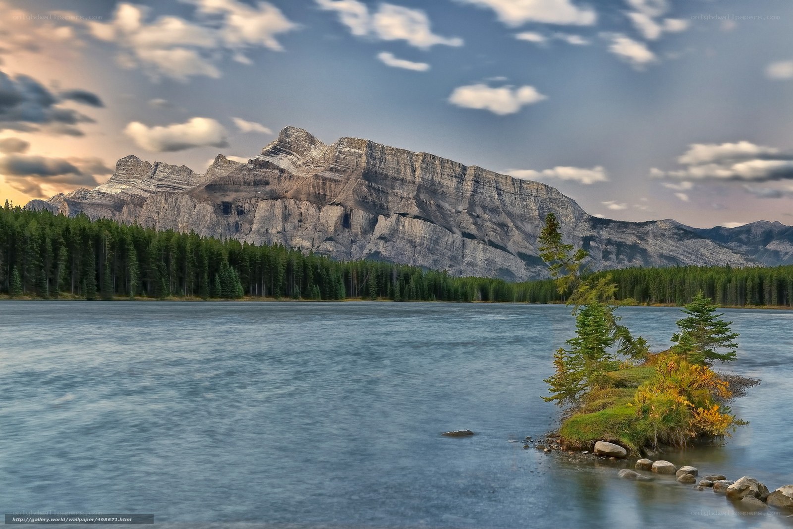 Mountain lake landscape