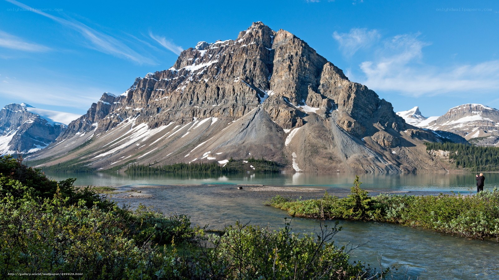 Mountain lake landscape