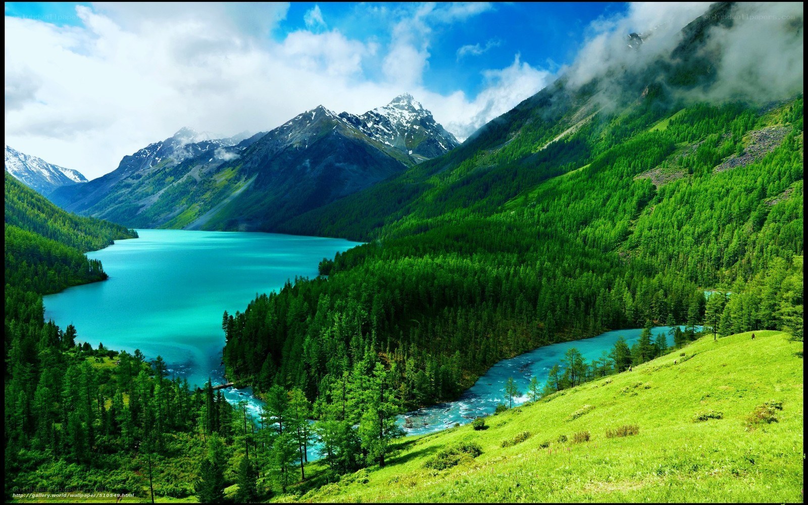 Mountain lake landscape