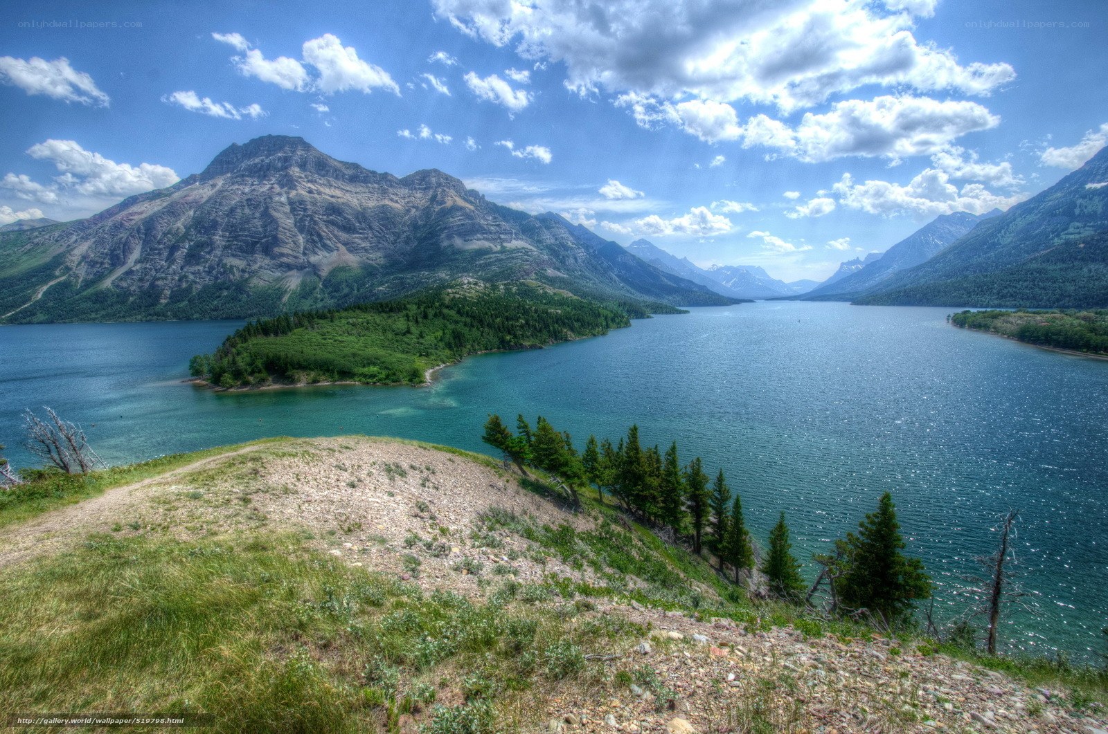 Mountain lake landscape