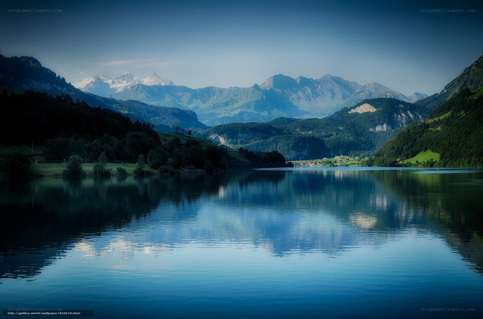 Mountain lake landscape