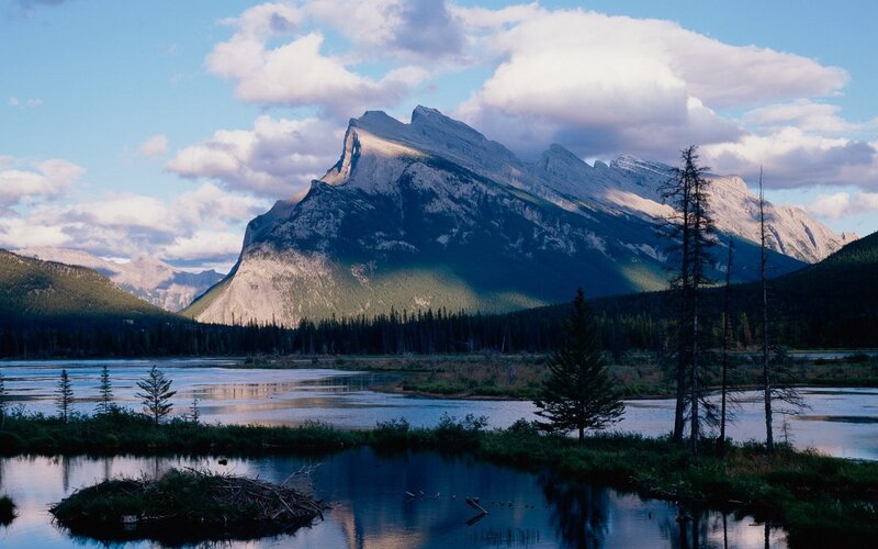 Mountain lake landscape