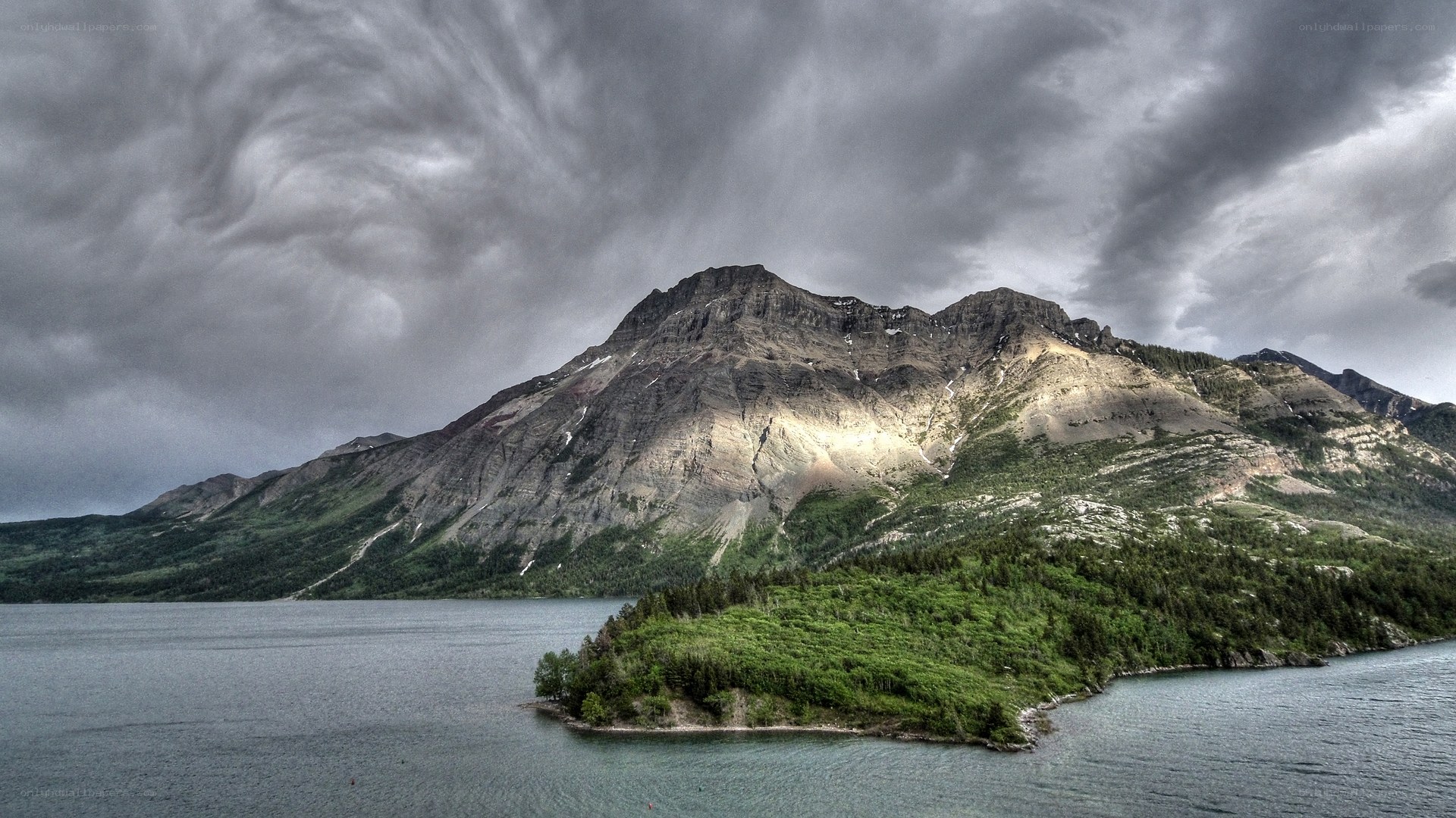 Mountain lake landscape