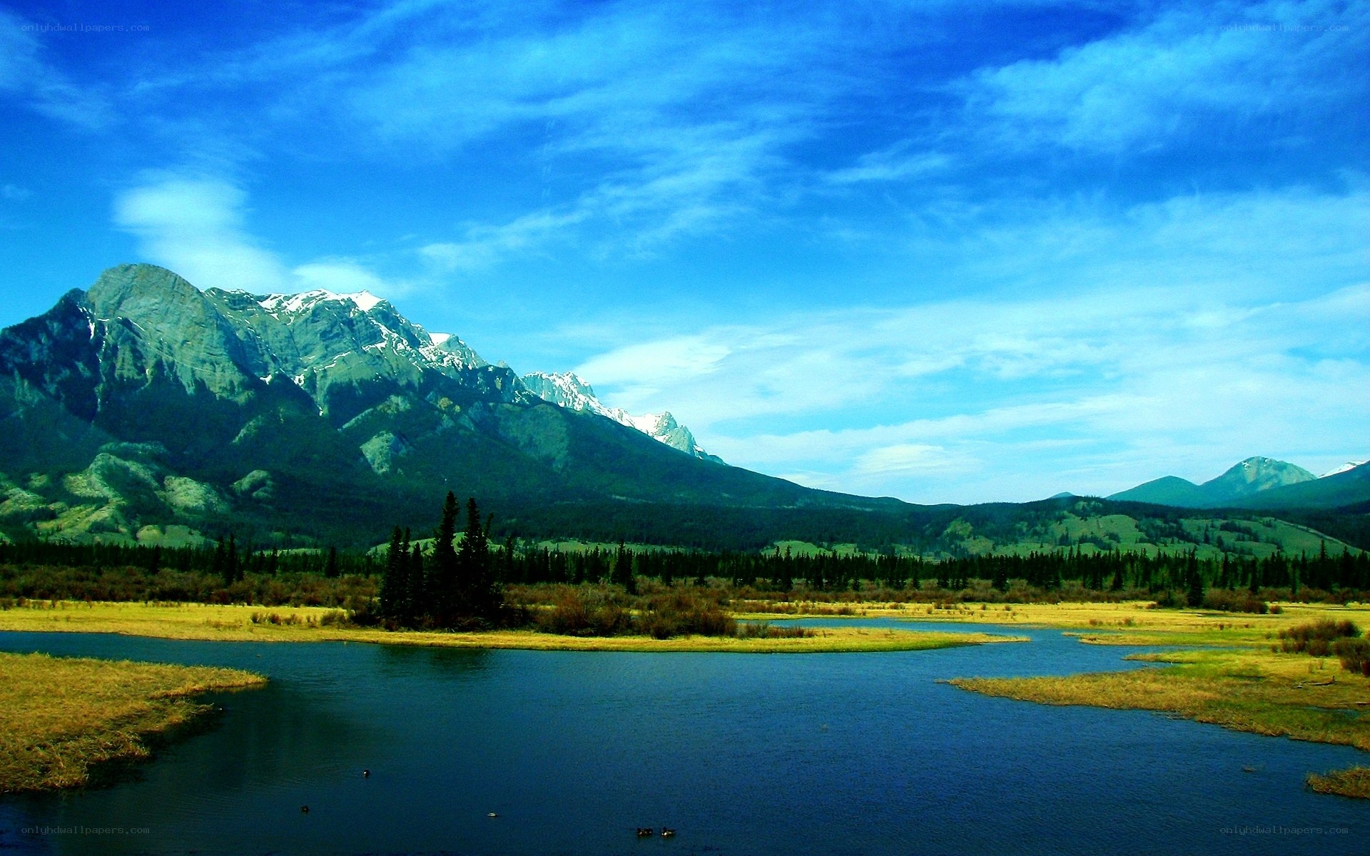 Mountain lake landscape