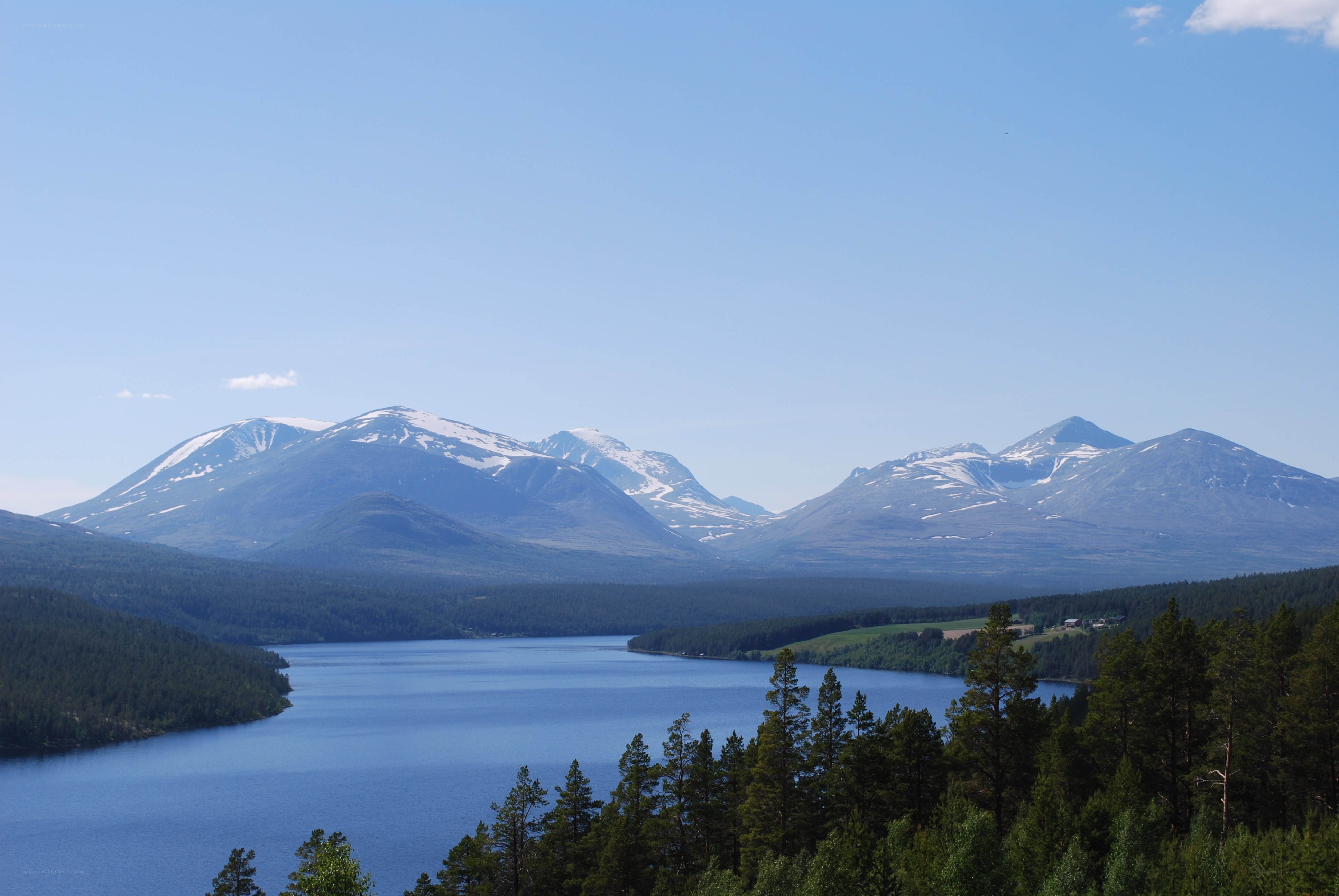 Mountain lake landscape
