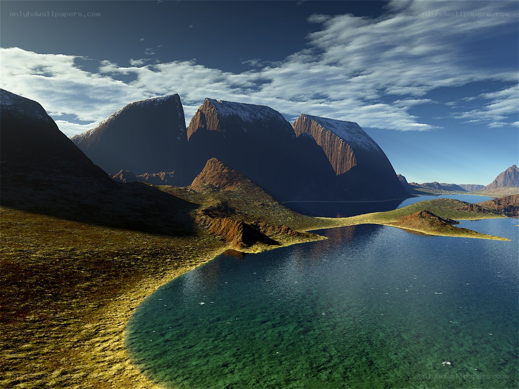 Mountain lake landscape