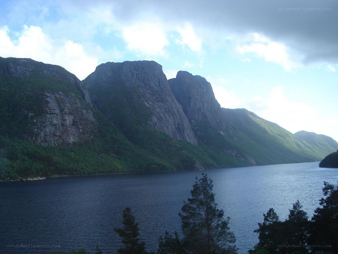 Mountain lake landscape
