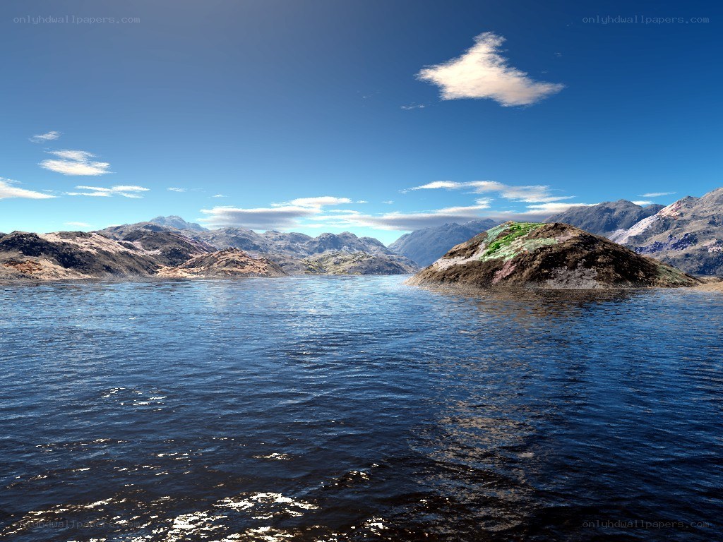 Mountain lake landscape
