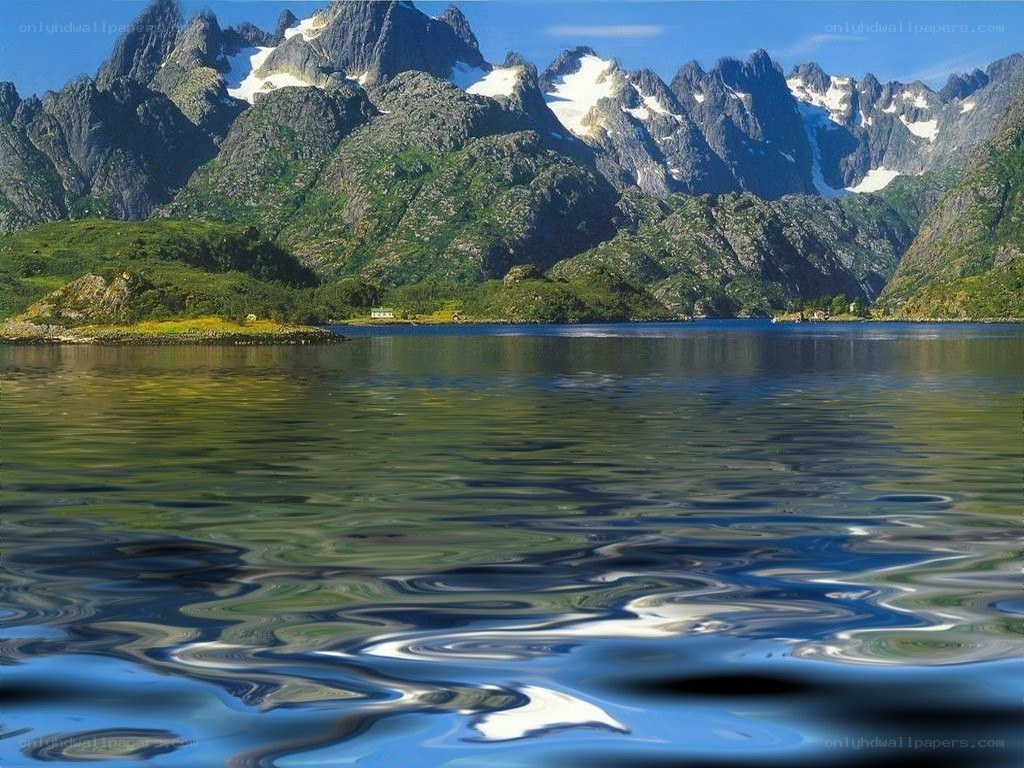 Mountain lake landscape