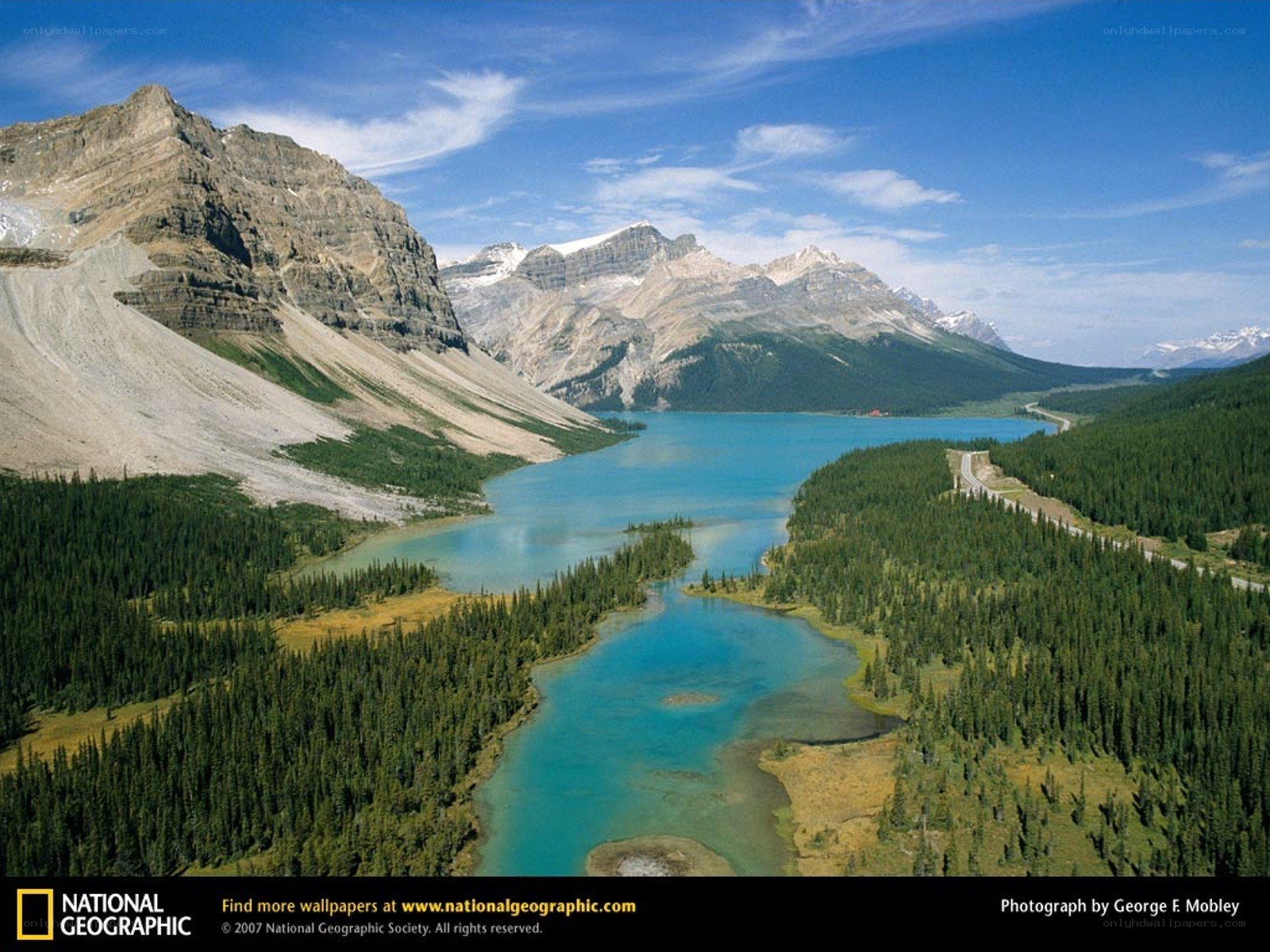 Mountain lake landscape