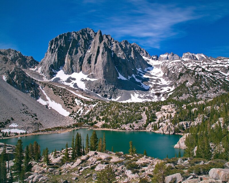 Mountain Lake Landscape — Afternoon, Snow