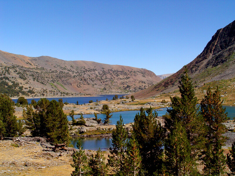 Mountain Lake Landscape — Blue, Serene, Afternoon, Photograph, Trees, Mountains